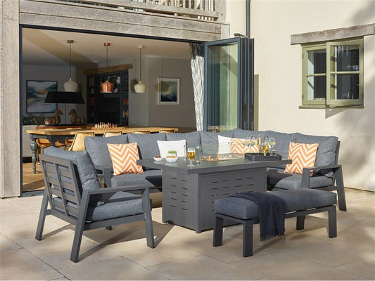 Bramblecrest Rectangular Modular with Firepit Table