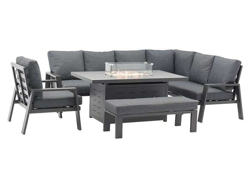 Bramblecrest Rectangular Modular with Firepit Table