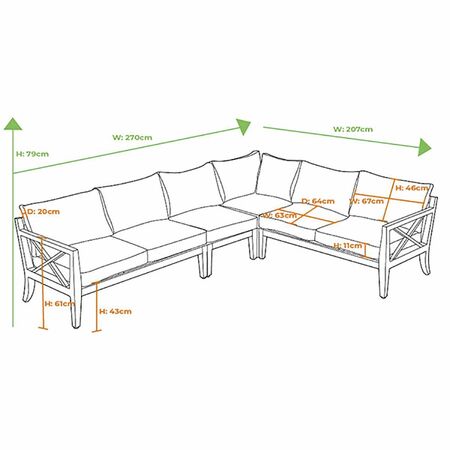 Hartman Sorrento Rectangular Corner Casual Dining set