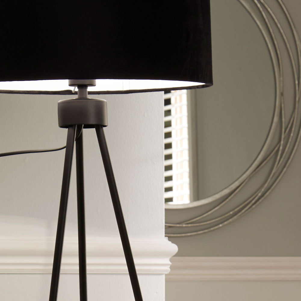 Houston Matt Black Tripod Floor Lamp